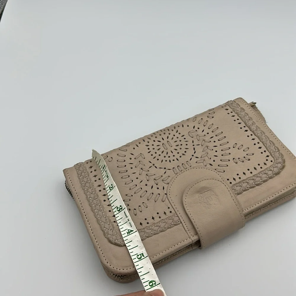 Bali ELF Handcrafted Leather Boho Wallet Clutch Stone
